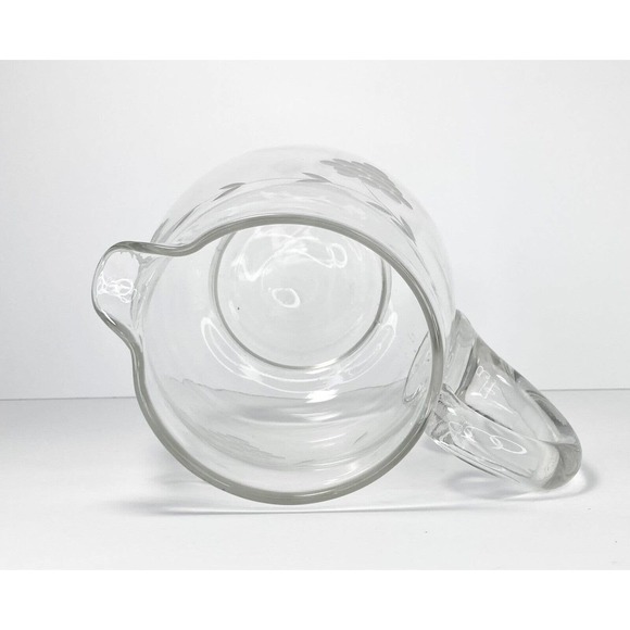 Vintage 1960’s Etched Grape Handled Juice/Water Pitcher, 7 1/4” 64oz - Picture 4 of 5